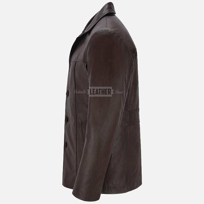 VARGARD Leather Military Style Coat