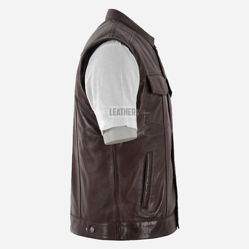 ZORVE Men’s Brown Leather Vest