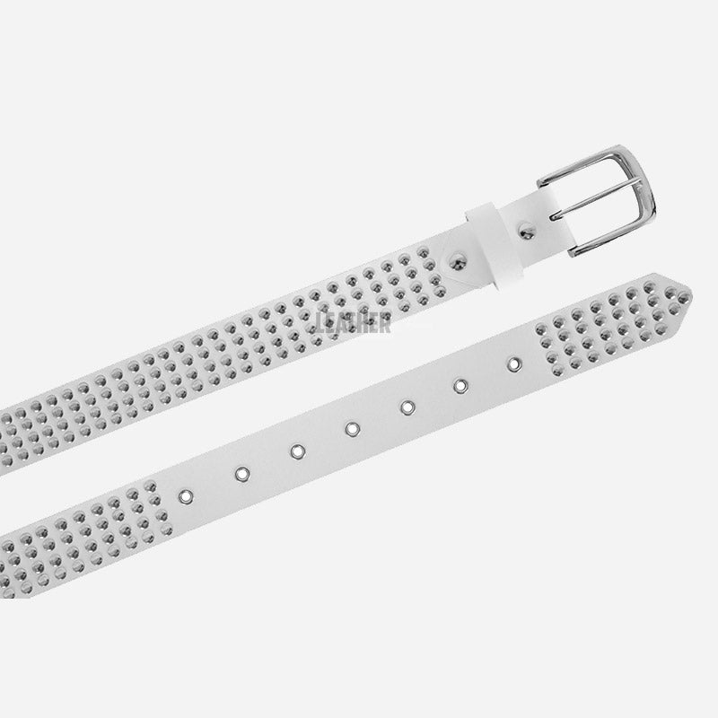 Metallic Studded Leather Belts for Men