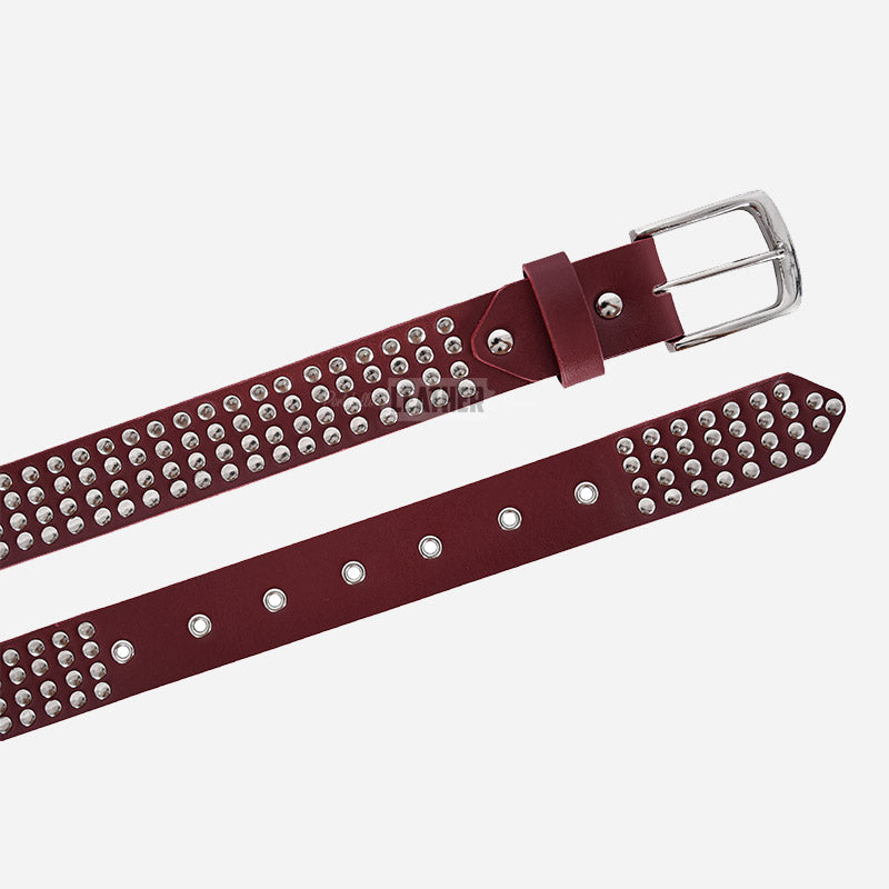 Metallic Studded Leather Belts for Men
