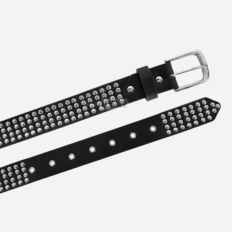 Metallic Studded Leather Belts for Men