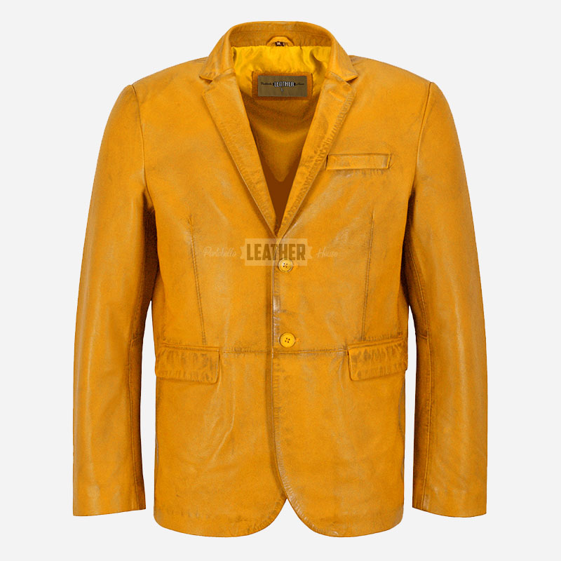 MALRIN Men's Leather Blazers