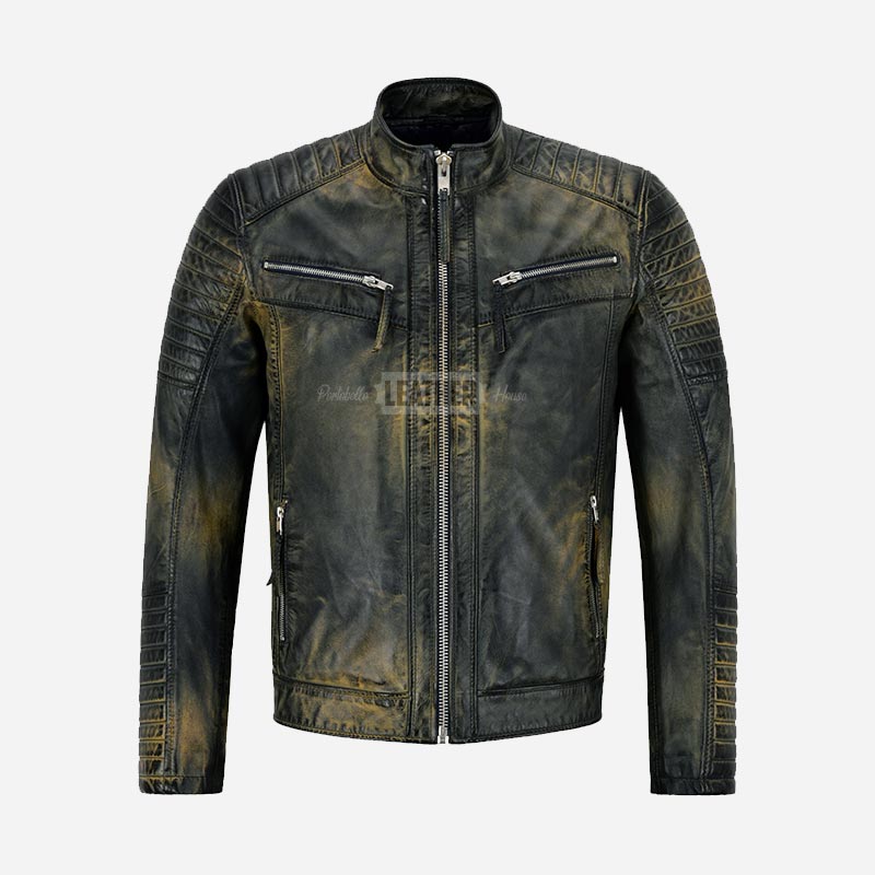 EMBERCLOAK Rustic Waxed Leather Jacket