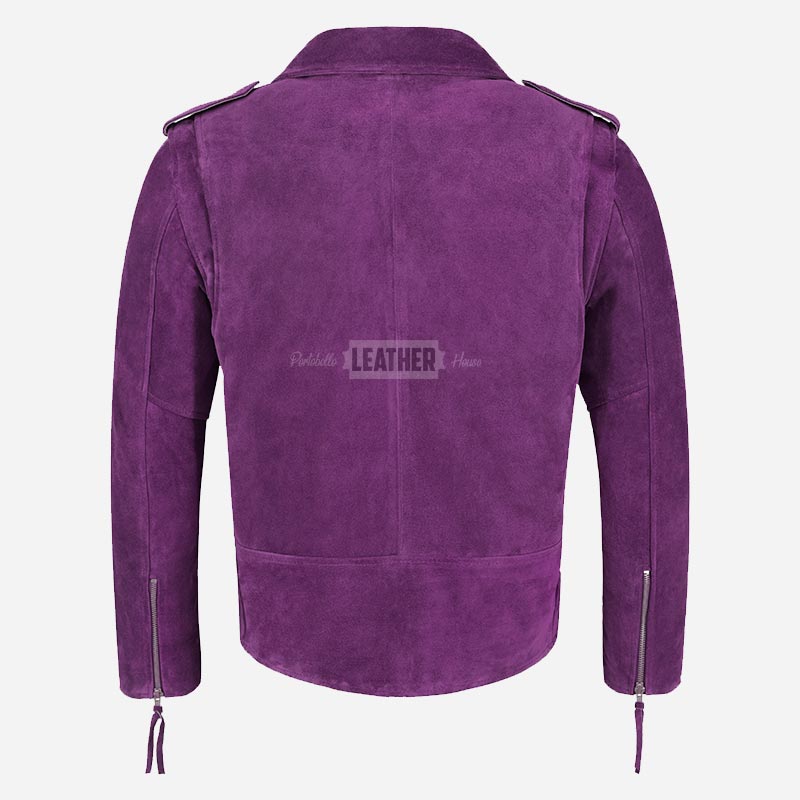 DAVIES Men’s Suede Biker Jacket