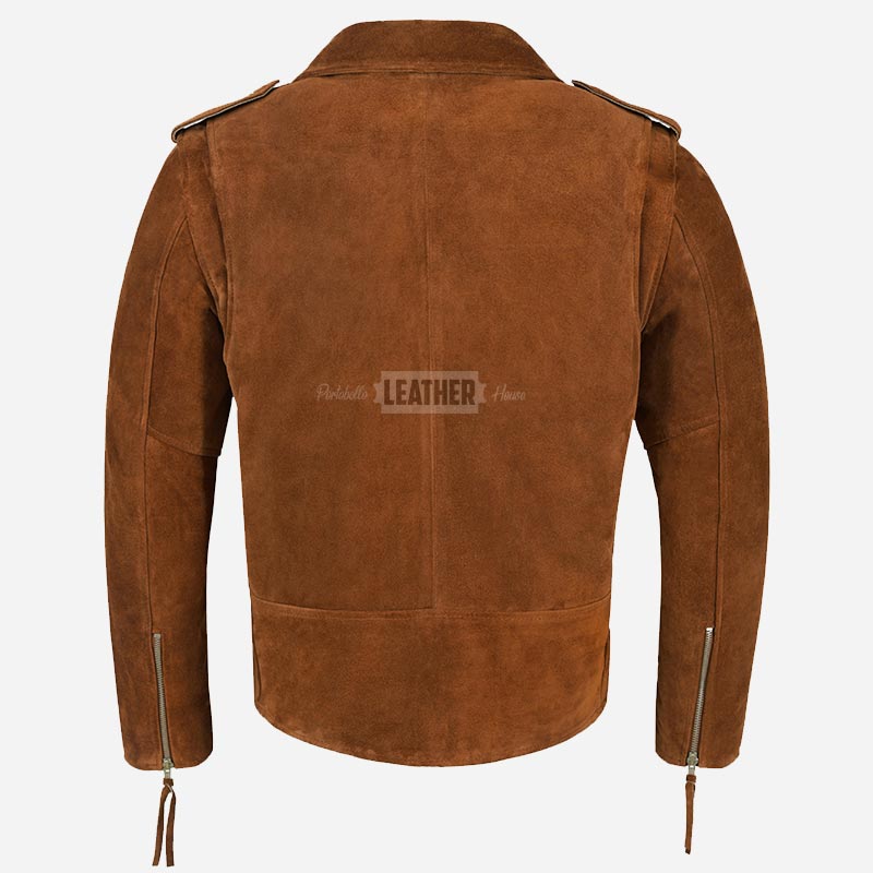 DAVIES Men’s Suede Biker Jacket