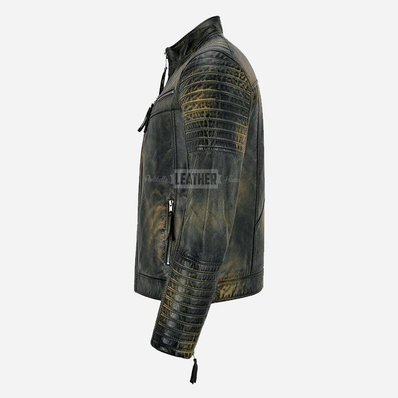 EMBERCLOAK Rustic Waxed Leather Jacket