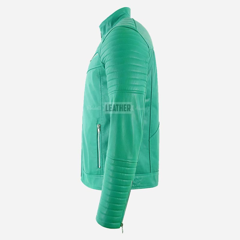 AZREN Leather Biker Jacket for Men