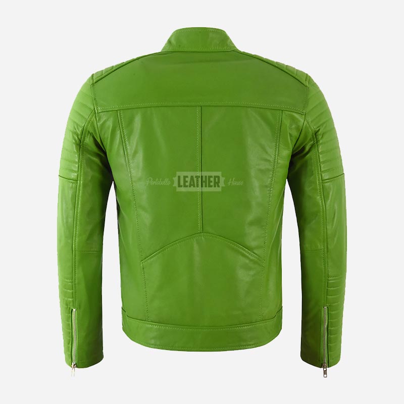 AZREN Leather Biker Jacket for Men