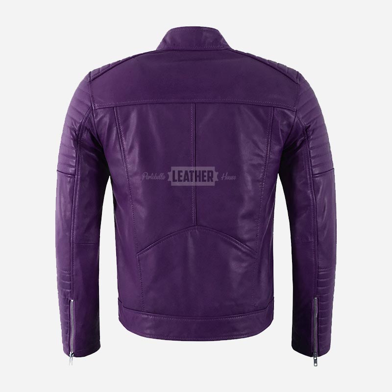 AZREN Leather Biker Jacket for Men