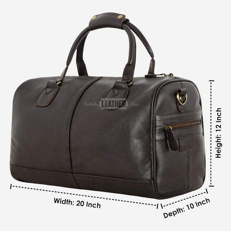 VENTURIST Medium Leather Holdall Brown