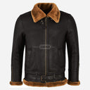 WESTLEIGH B3 Sheepskin Aviator Jacket Brown & Ginger