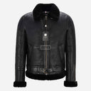 WESTLEIGH B3 Sheepskin Aviator Jacket in Black
