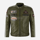 ASTRYX SIZMA Men's Leather Racer Jacket