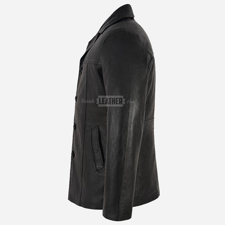 VARGARD Leather Military Style Coat