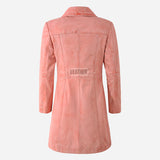 VIONNA Women's 3/4 Length Leather Coat