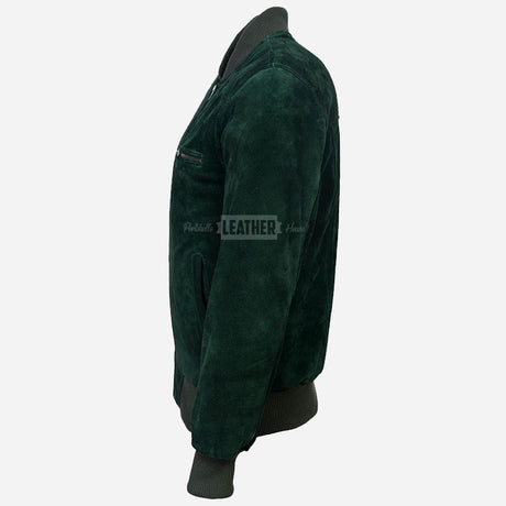 PRESCOTT Men's Suede Flight Bomber Jacket