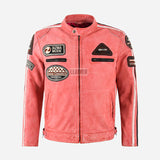 ASTRYX SIZMA Men's Leather Racer Jacket