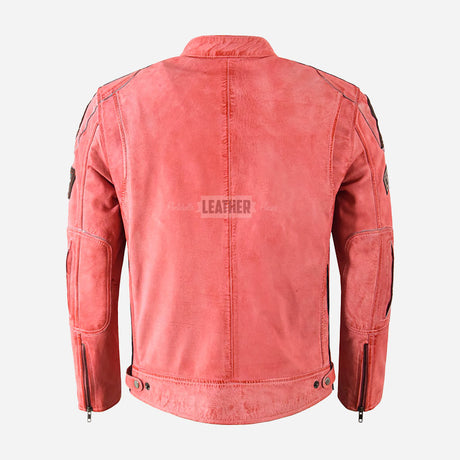 ASTRYX SIZMA Men's Leather Racer Jacket