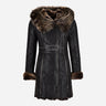 STAMFORD Toscana Shearling Mid-Length Coat Black