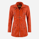 CHANTEL Women's Long Leather Jacket