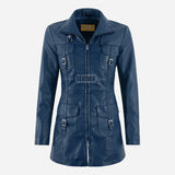 CHANTEL Women's Leather Coat