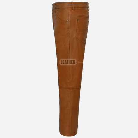 GRIT Men's Leather Pants Jean's Style