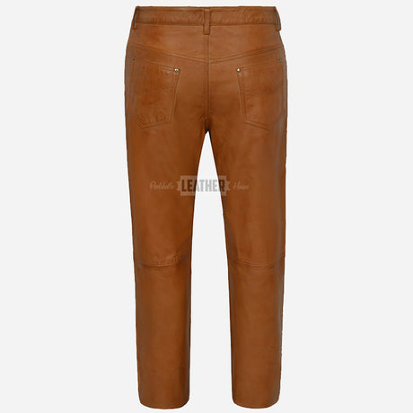 GRIT Men's Leather Pants Jean's Style