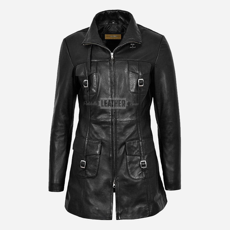 CHANTEL Women's Leather Coat