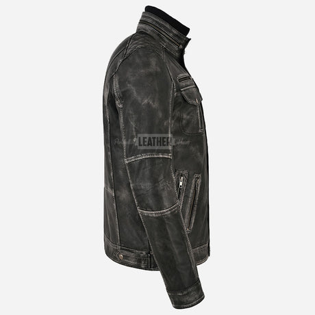 ASHWICK Men's Vintage Leather Jacket