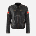 ZARIEL Vintage Leather Racer Jacket