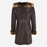 STAMFORD Toscana Shearling Mid-Length Coat Brown
