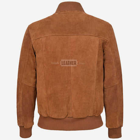 PRESCOTT Men's Suede Flight Bomber Jacket