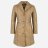 VIONNA Women's 3/4 Length Leather Coat
