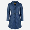 VIONNA Women's 3/4 Length Leather Coat