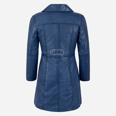 VIONNA Women's 3/4 Length Leather Coat