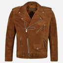 DAVIES Men’s Suede Biker Jacket