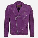 DAVIES Men’s Suede Biker Jacket