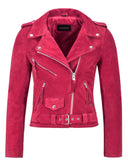 ASTRAE Women’s Suede Biker Jacket