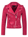 ASTRAE Women’s Suede Biker Jacket