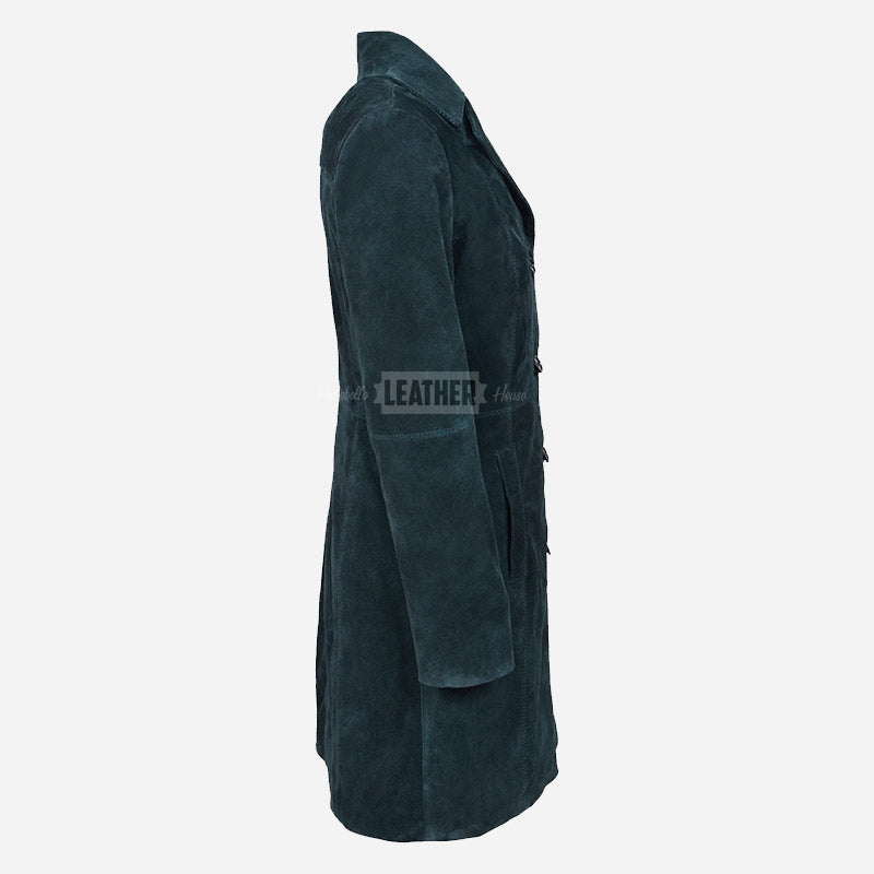 VIONNA Women's 3/4 Length Suede Coat