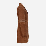 VIONNA Women's 3/4 Length Suede Coat
