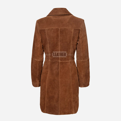 VIONNA Women's 3/4 Length Suede Coat