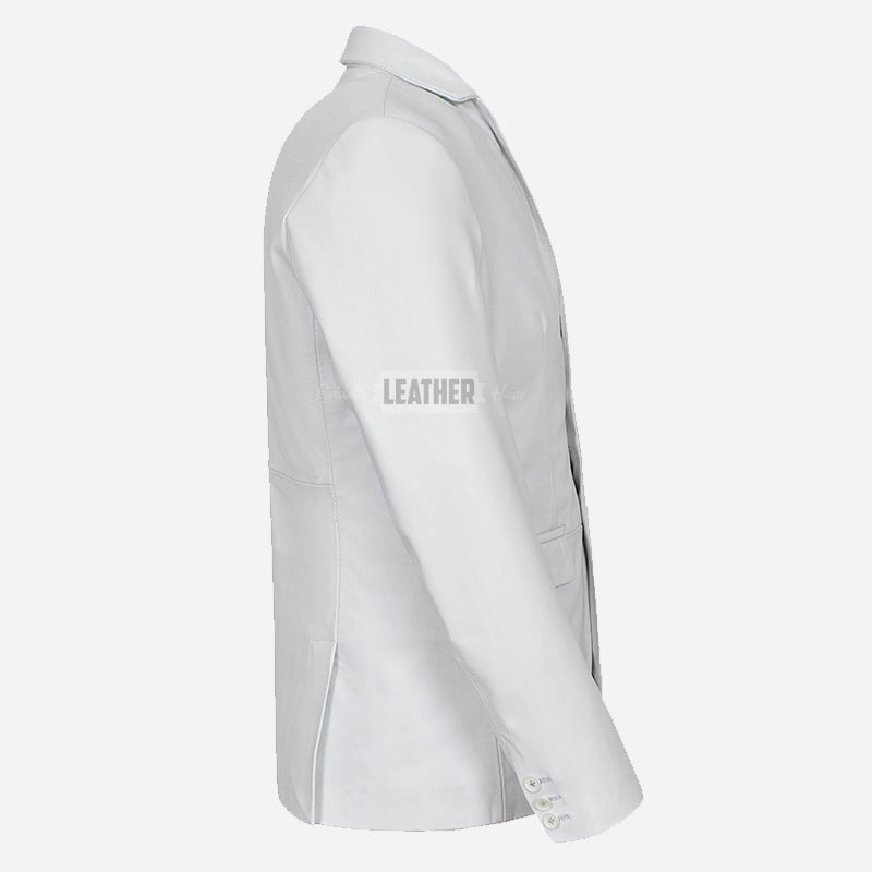 MALRIN Men's Leather Blazer