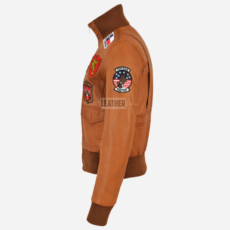 Women’s Top Gun Flight Jacket Tan