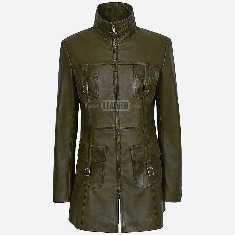CHANTEL Women's Leather Coat