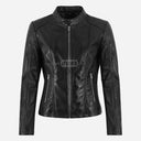 SELSYN Women's Black Leather Jacket