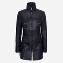 CHANTEL Women's Long Leather Jacket