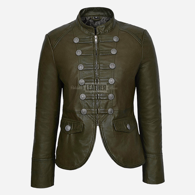 AERYNIX Women's Studded Leather Jacket