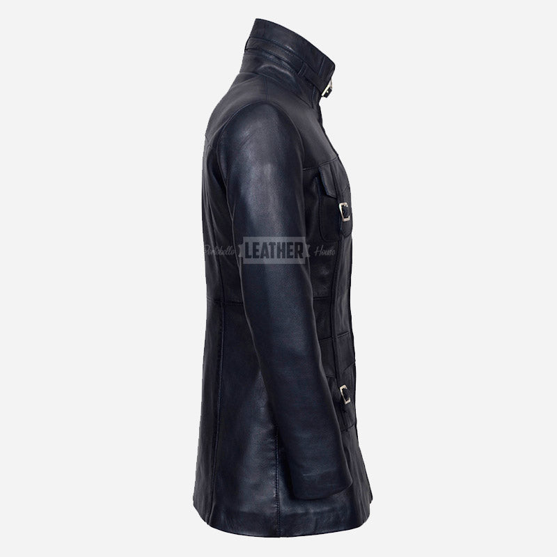 CHANTEL Women's Long Leather Jacket