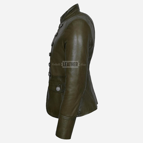 AERYNIX Women's Studded Leather Jacket